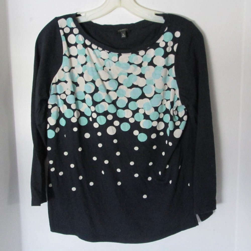 Talbots XP Tee Shirt Dark Blue Circle Design